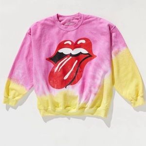 Tie dye Rolling Stones sweatshirt